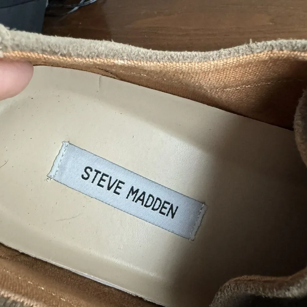 Steve Madden Ryeker Mans Sz 10.5 Shoes Tan Suede Oxfords